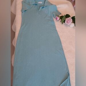 Elegant Blue Polo Dress